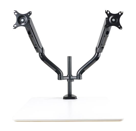 Кронштейн для мониторов ЖК Buro M8 черный 17"-27" макс.9кг крепление к столешнице поворот и наклон фото 1