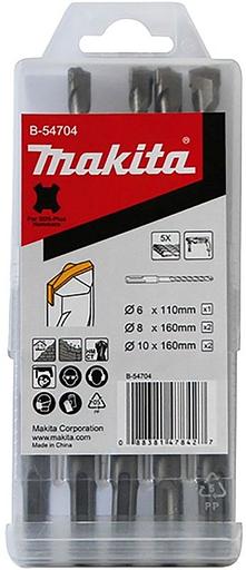 Набор буров Makita B-54704 по бетону/камню (5пред.) для перфораторов фото 1