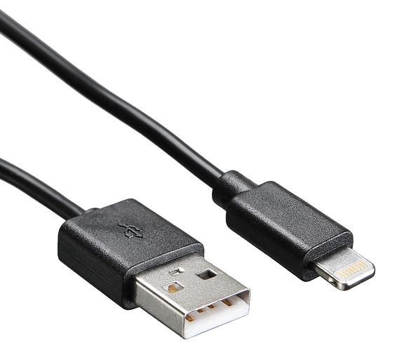 Кабель Buro USB-IP-1.2B2A USB (m)-Lightning (m) 1.2м черный фото 1