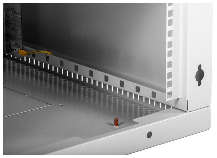 Шкаф коммутационный ЦМО (ШРН-Э-18.350.1) 18U 600x350мм пер.дв.металл несъемн.бок.пан. 50кг серый 281мм фото 4