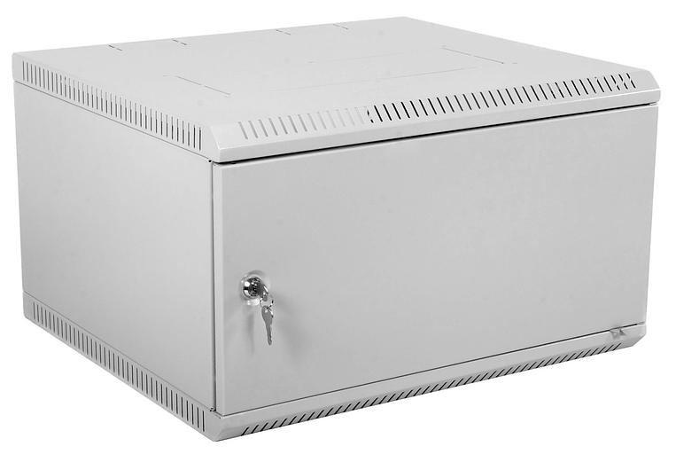 Шкаф коммутационный ЦМО ШРН-Э-6.650.1 6U 600x650мм пер.дв.металл несъемные 50кг серый фото 1