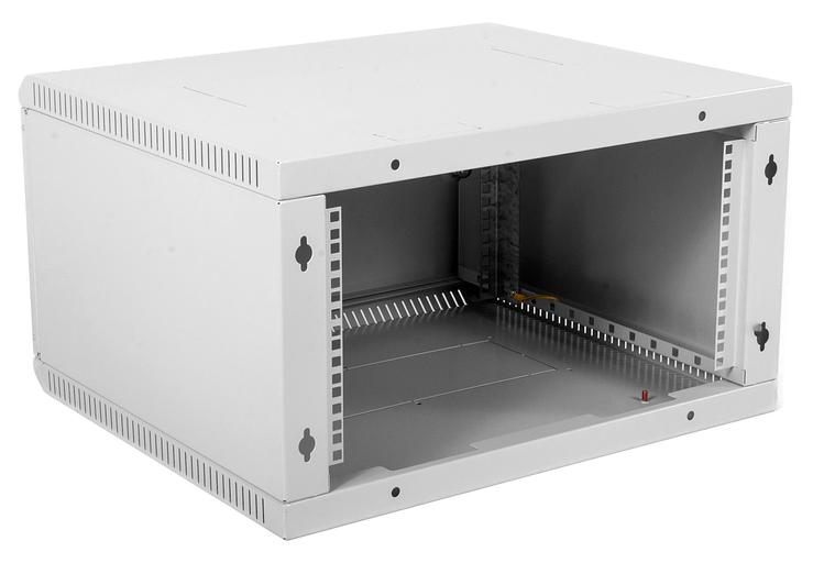 Шкаф коммутационный ЦМО ШРН-Э-6.650.1 6U 600x650мм пер.дв.металл несъемные 50кг серый фото 2