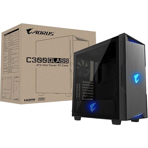 Корпус GIGABYTE AORUS C300 GLASS MidiTower без Б/П ATX MicroATX MiniITX Цвет черный GB-AC300G фото 9