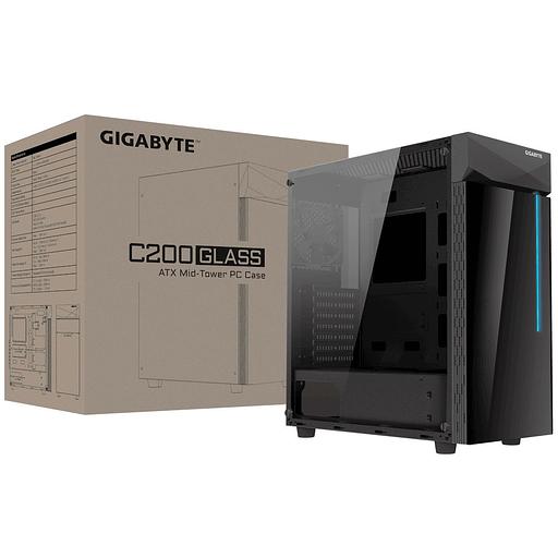 Корпус GIGABYTE C200 GLASS MidiTower без Б/П ATX MicroATX MiniITX Цвет черный GB-C200G фото 7