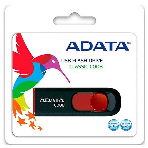 Флэш-накопитель USB2 32GB BLACK/RED AC008-32G-RKD A-DATA фото 3