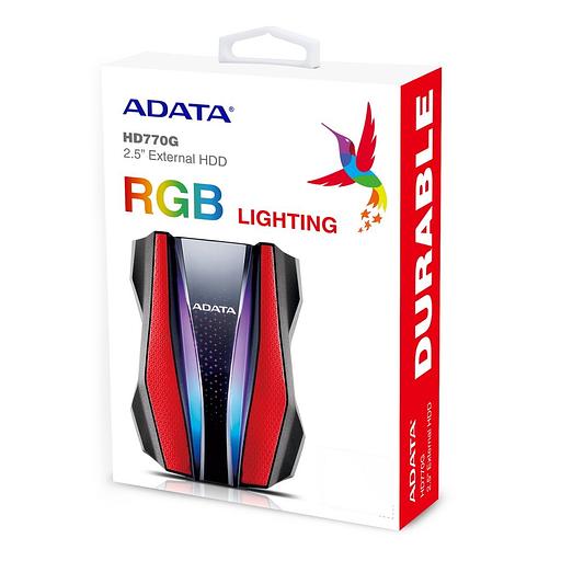 Жесткий диск USB3.2 1TB EXT. 2.5" RED AHD770G-1TU32G1-CRD ADATA фото 5