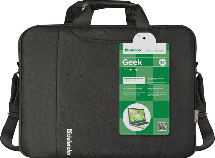 Сумка для ноутбука GEEK 15.6" BLACK 26084 DEFENDER фото 6