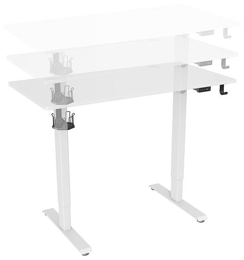 Стол Cactus CS-ED-WWT столешница МДФ белый каркас белый фото 4