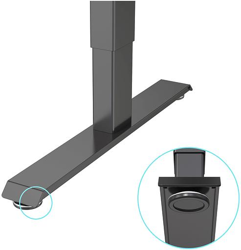 Стол Cactus CS-ED-BBK столешница МДФ черный каркас черный фото 5