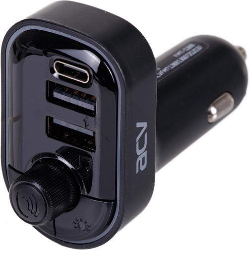 Автомобильный FM-модулятор ACV FMT-128B черный MicroSD BT USB (38762) фото 1