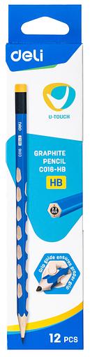 Карандаш ч/г Deli EC016-HB U-Touch HB трехгран. (12шт) фото 2