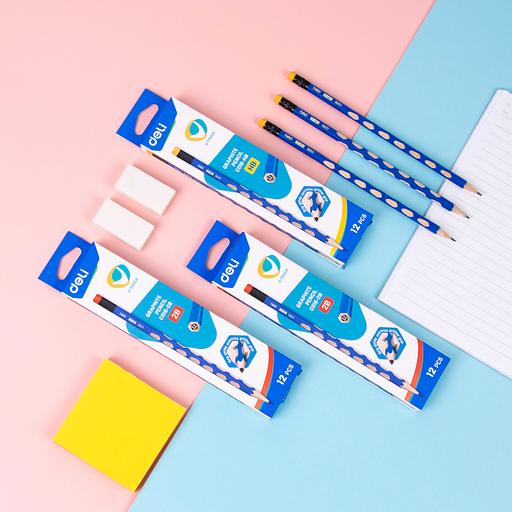 Карандаш ч/г Deli EC016-HB U-Touch HB трехгран. (12шт) фото 6