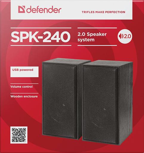 Defender Акустическая 2.0 система SPK 240 6 Вт, питание от USB Defender SPK 240 (65224) фото 1