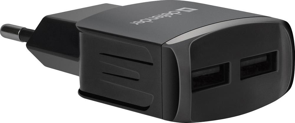 Адаптер питания UPC-21 5V/2.1A 2XUSB 83581 DEFENDER фото 2