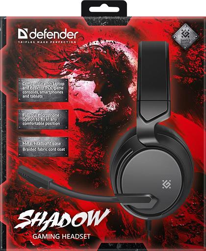 Гарнитура GAMING SHADOW BLACK 64600 DEFENDER фото 7