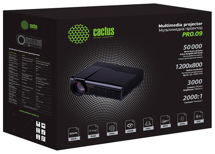 Проектор Cactus CS-PRO.09WT.WXGA-W LCD 3000Lm (1280x720) 2000:1 ресурс лампы:50000часов 2xUSB typeA 2xHDMI 4.7кг фото 4