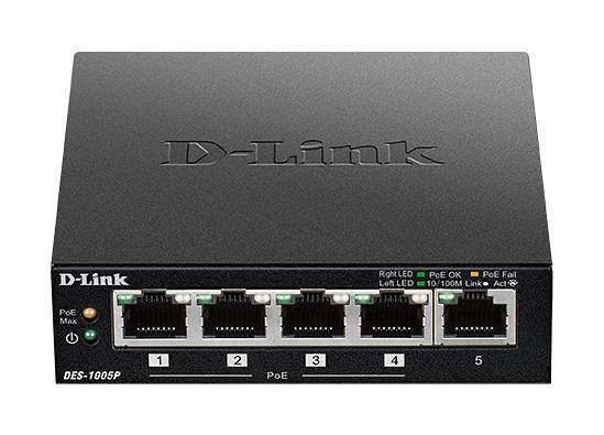 Коммутатор 5PORT 10/100M DES-1005P/B1A D-LINK фото 1