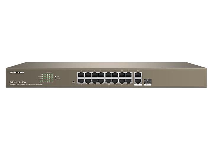 Коммутатор 16FE+ 2GE POE SFP F1218P-16-250W IP-COM фото 1