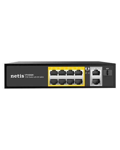 Коммутатор 10PORT 10/100M 8POE+2XGE+SFP P110GH NETIS фото 1