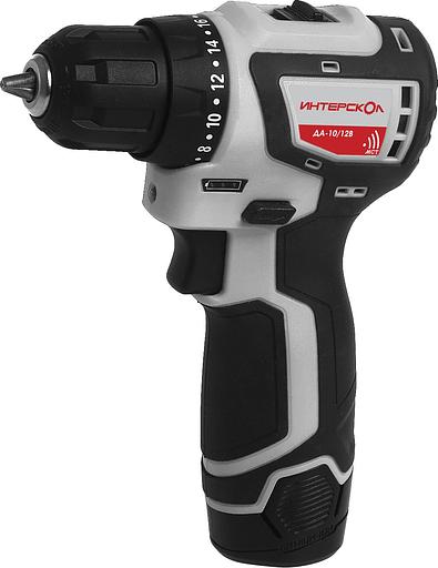 Дрель-шуруповерт Интерскол ДА-10/12В 12Вт аккум. патрон:быстрозажимной (кейс в комплекте) (687.2.2.70) фото 1