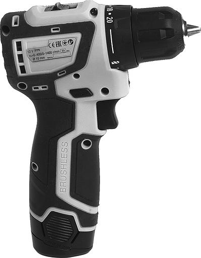 Дрель-шуруповерт Интерскол ДА-10/12В 12Вт аккум. патрон:быстрозажимной (кейс в комплекте) (687.2.2.70) фото 3