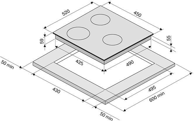 Индукционная варочная поверхность Krona REMO 45 BL черный фото 2