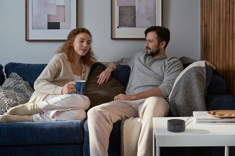 Умная колонка Yandex Станция Новая Станция Мини с часами Алиса черный 10W 1.0 BT 10м (YNDX-00020K) фото 4