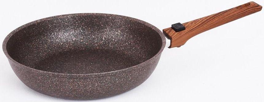 Сковорода Kukmara Granit ultra сго282а круглая ручка съемная (без крышки) серый фото 1