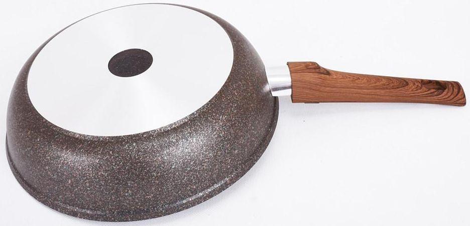 Сковорода Kukmara Granit ultra сго282а круглая ручка съемная (без крышки) серый фото 2