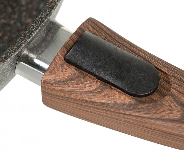 Сковорода Kukmara Granit ultra сго282а круглая ручка съемная (без крышки) серый фото 8