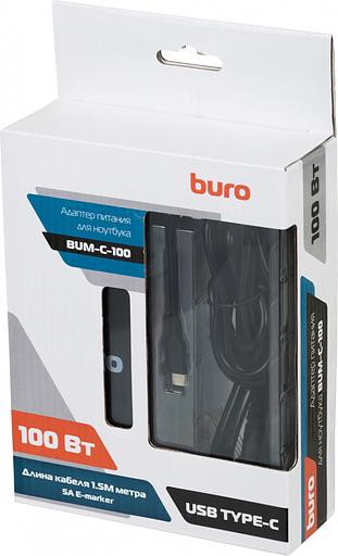 Блок питания Buro BUM-С-100 автоматический 100W 5V-20V 1xUSB 2.4A от бытовой электросети LED индикатор фото 9