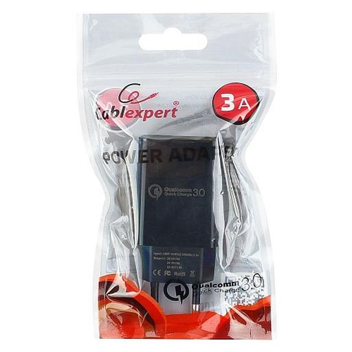 Адаптер питания Cablexpert MP3A-PC-17 QC3.0 5/9/12V 3A USBA Черный фото 2