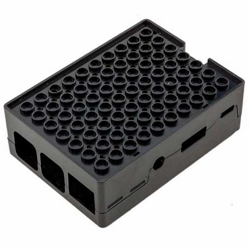 RA182 Корпус ACD Black ABS Plastic Building Block case for Raspberry Pi 3 B/B+ (CBPIBLOX-BLK) (494293) фото 2