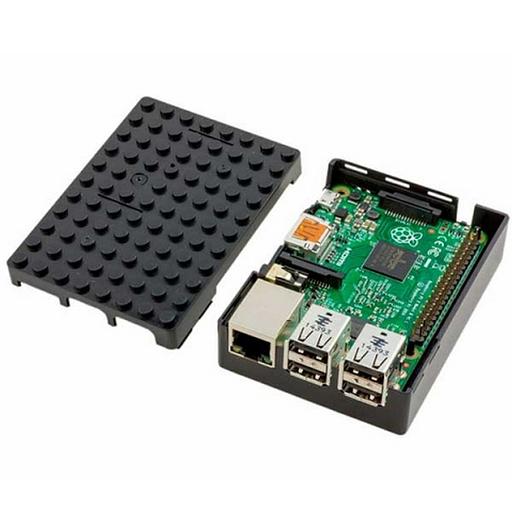 RA182 Корпус ACD Black ABS Plastic Building Block case for Raspberry Pi 3 B/B+ (CBPIBLOX-BLK) (494293) фото 4