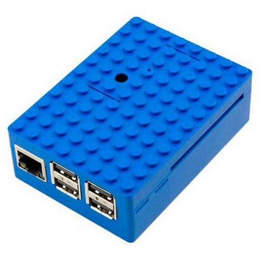 RA184 Корпус ACD Blue ABS Plastic Building Block case for Raspberry Pi 3 B (CBPIBLOX-BLU) (494354) фото 2
