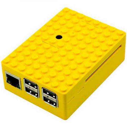 RA185 Корпус ACD Yellow ABS Plastic Building Block case for Raspberry Pi 3 B (CBPIBLOX-YEL) (494408) фото 3