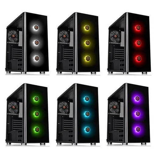 V200 TG RGB CA-1K8-00M1WN-01 Black/Win/SPCC/Tempered Glass*1/120mm RGB Fans*3 + 120mm Standard Fan*1/MB Sync (874398) фото 8