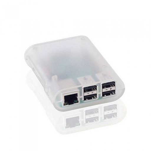 RA076 Корпус ACD Transparent ABS Plastic Injection Molding case with Stripe for Raspberry Pi 3 B (прозрачный, овальный на винтах)(RASP1795) (494149) фото 1
