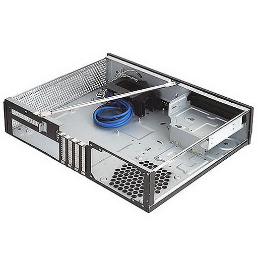 SST-ML04B ML04B (USB 3.0) Milo Slim HTPC Micro ATX Silent Computer Case, lockable, black фото 3