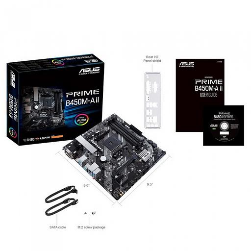 PRIME B450M-A II AM4 micro-ATX 4xDDR4 PCIEx16 2xPCIEx1 M.2 VGA DVI HDMI GLAN (924986) фото 7