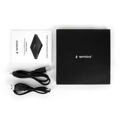Внешний DVD-привод Gembird DVD-USB-02 USB 2.0 пластик, черный (099240) фото 4
