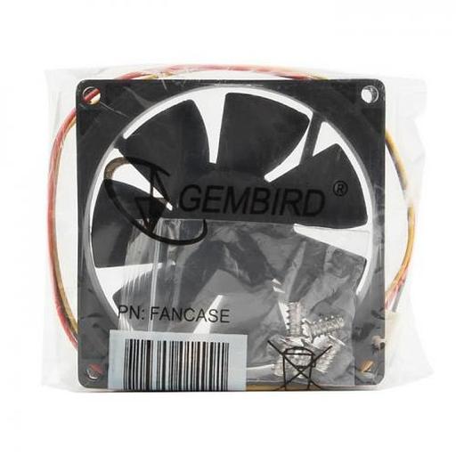 Вентилятор Gembird FANCASE 80x80x25, втулка, 3 pin, провод 30 см {100} фото 1