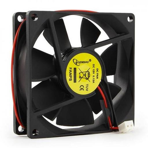 Вентилятор Gembird FANPS 80x80x25, втулка, 2 pin, провод 30 см {100} фото 1