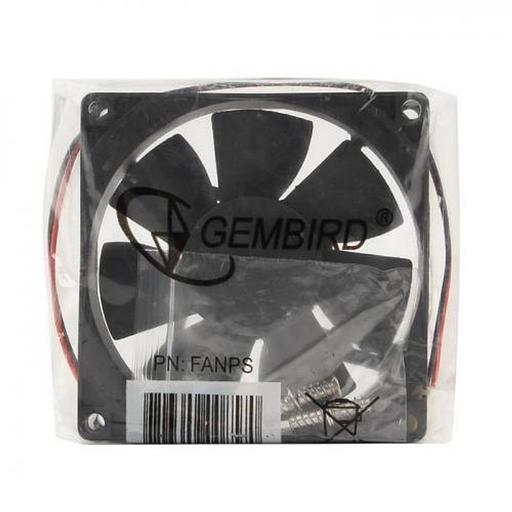 Вентилятор Gembird FANPS 80x80x25, втулка, 2 pin, провод 30 см {100} фото 3