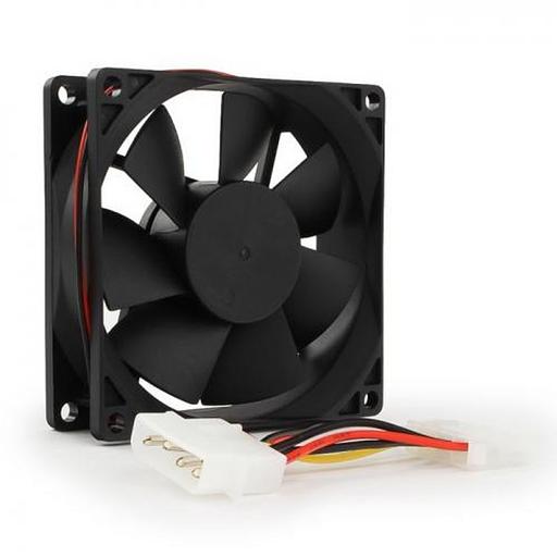 Вентилятор Gembird FANCASE-4 80x80x25, втулка, 4 pin Molex, провод 30 см фото 2