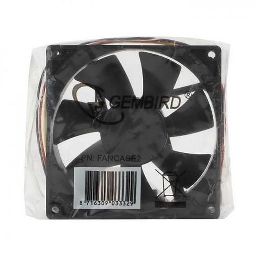 Вентилятор Gembird FANCASE2 92x92x25, втулка, 3 pin, провод 30 см {100} (033329) фото 3