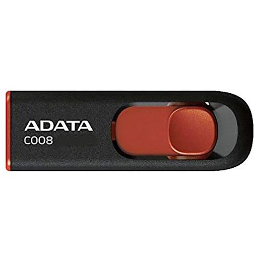 16GB ADATA C008 USB Flash [AC008-16G-RKD] USB 2.0, R30/W6, Black/Red, Retail (609604) фото 1