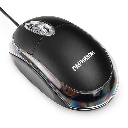Мышь Гарнизон GM-100, USB, чип- Х, черный, 1000 DPI, 2кн.+колесо-кнопка фото 2