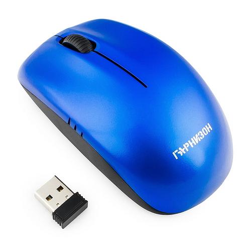Мышь беспров. Гарнизон GMW-400B, чип X, синий, 1200 DPI, 2 кн.+ колесо-кнопка фото 3