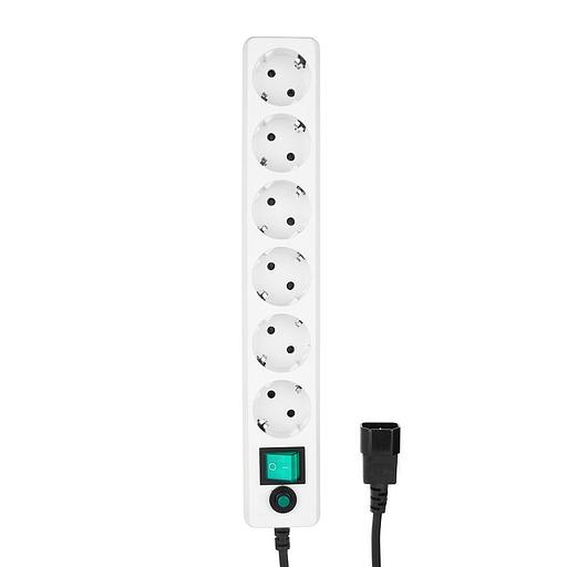 Сетевой фильтр Гарнизон ЕНW-0 0,5м 6 розеток белый для UPS (C14) (205366) {30} фото 1